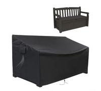 HpLive Housse de protection étanche pour banc de jardin avec cordon de serrage Noir 162 x 66 x 89 cm
