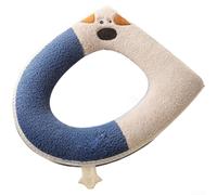 HpLive Housse de Siège WC Douce avec Fermeture Éclair 37x43cm(Dog Blue)
