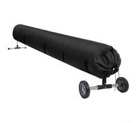 HpLive Housse de volet roulant solaire Oxford 420D pour bâche solaire de piscine, imperméable, anti-UV et coupe-vent, sangle réglable pour systèmes d'enroulement jusqu'à 20 pieds