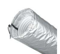 HpLive Housse isolante pour tuyau de climatisation mobile avec feuille d'aluminium 151,9 x 27,4 cm, argent