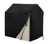 HpLive Housse pour cabane de jeu en bois Oxford 210D étanche avec protection solaire et cordon de serrage (127 x 115 x 140 cm, noir)