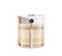 HpLive Humidificateur d'air de voiture 2L avec fonction diffuseur et veilleuse, alimentation USB, pour voiture et maison, surveillance de l'humidité, fonctionnement silencieux, blanc
