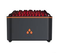 HpLive Humidificateur d'aromathérapie USB 160 ml avec effet flamme et lumière LED, diffuseur d'huiles essentielles, pour chambre et salon (noir)