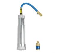 HpLive HVAC Kit d'injecteur d'huile avec raccord SAE 1/4", alliage d'aluminium et laiton, compatible avec R134A, R22, R12, R12, pour R1234YF, pour POE et huiles minérales, convient pour voiture
