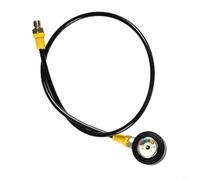 HpLive Indicateur de pression pour bouteille de plongée M10 x 1 - Filetage en acier inoxydable - Cadran lumineux - Valeur de mesure claire - Plastique et métal - Longueur : 61 cm - Pour vérifier la