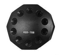 HpLive Jeu de 1 support de rangement pour tournevis en alliage d'aluminium avec organiseur rotatif et socle antidérapant pour système de rangement des outils (noir)
