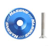 HpLive Jeu de direction Ahead Cap Vis à tête fraisée en alliage d'aluminium pour vélo 31,8 mm avec vis 30,5 mm (bleu)