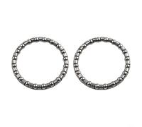HpLive Jeu de direction de vélo Roulement à billes Cage 1 1/8" Pièce de rechange pour vélo de route 20 billes Métal Diamètre intérieur 32 mm Diamètre extérieur 39 mm Construction robuste Design