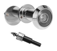 HpLive Judas de porte avec brise-vue, lentilles en verre optique grand angle 200° longueur réglable pour 35-60 mm d'épaisseur de porte pour portes d'appartement (Chrome)