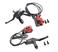 HpLive Kit de freinage hydraulique pour vélo électrique, avec fonction d'arrêt, freins à disque avant 160 mm, arrière 180 mm (droite + gauche)