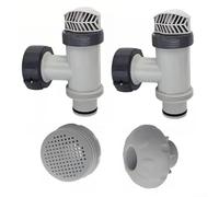 HpLive Kit de pièces de rechange pour piscine avec valves à piston, filtre d'aspiration et buse d'entrée pour piscines hors-sol Raccord 1,25-1,5"