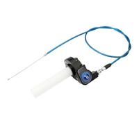 HpLive Kit poignée d'accélérateur pour quad ATV avec fenêtre de visualisation 22 mm Guidon de commande de l'accélérateur pour moto tout-terrain 50-250 CC (bleu)