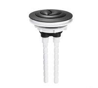 HpLive Lecreatekit Bouton de réservoir de WC double chasse d'eau pour réservoir de chasse d'eau Barre argent noir or ABS 100 mm pour réservoir de chasse WC salle de bain moderne (noir)