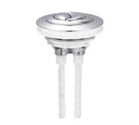 HpLive Lecreatekit Bouton de réservoir de WC double chasse pour réservoir de chasse d'eau Barre argent noir or ABS 100 mm pour réservoir de chasse WC salle de bain moderne (argent)