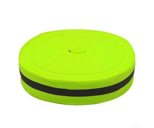 HpLive Ligne de délimitation de beach-volley - 100 m x 5 cm - En polyester - Avec bandes réfléchissantes - Pour terrain et pistes d'athlétisme - Vert