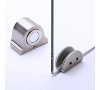 HpLive Lot de 1/2 butoirs de porte magnétiques en verre pour portes en verre d'une épaisseur de 10 à 12 mm, pour portes de toilettes, portes de bureau et portes de meubles (1 pièce)