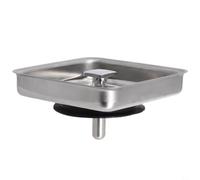 HpLive Lot de 1 filtre d'évier carré en acier inoxydable, filtre d'évier de cuisine, bouchon de vidange pour la maison et le bureau
