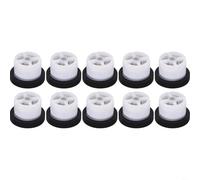 HpLive Lot de 10 clapets anti-retour de douche avec filtre G1/2 et G3/4 en caoutchouc et pour mitigeurs pour la prévention du reflux dans les installations sanitaires Blanc Noir (G1/2)