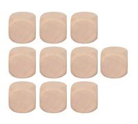 HpLive Lot de 10 dés en bois brut non traité, blocs carrés pour bricolage, peinture, gravure, sérigraphie, jeux de société, chiffres, motif soirée de famille, créativité, dés en bois naturel (22 mm)