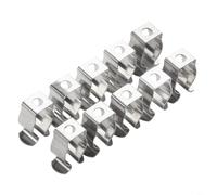 HpLive Lot de 10 pinces à outils en acier à ressort à base étroite, type d'ouverture, pinces à ressort pour brosses roues tuyaux abri de jardin garage armoire de rangement organisation (12 mm)