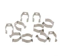 HpLive Lot de 10 pinces à outils en acier à ressort à base étroite, type d'ouverture, pinces à ressort pour brosses roues tuyaux abri de jardin garage armoire de rangement organisation (19 mm)