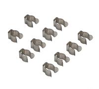 HpLive Lot de 10 pinces à outils en acier à ressort à base étroite, type d'ouverture, pinces à ressort pour brosses roues tuyaux abri de jardin garage armoire de rangement organisation (10 mm)