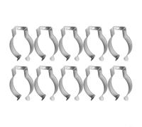 HpLive Lot de 10 pinces à outils en acier à ressort à base étroite, type d'ouverture, pinces à ressort pour brosses roues tuyaux abri de jardin garage armoire de rangement organisation (25 mm)
