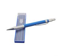 HpLive Lot de 13 marqueurs métalliques pour soudeur avec 1 stylo d'écriture Silberstreak et 12 mines d'argent rondes, stylo de dessin mécanique à trou profond