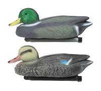 HpLive Lot de 2 canards flottants en polyéthylène pour étang ou étang - Canards sauvages réalistes pour décoration de jardin