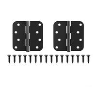 HpLive Lot de 2 charnières de porte pliables 100 x 100 mm en acier au carbone robuste avec 8 trous de montage pour portes intérieures et extérieures