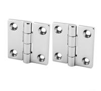 HpLive Lot de 2 charnières en acier inoxydable 316 poli miroir pour bateau RV Yacht 1,5" x 1,5" 2" x 2" (50 x 50 (91 g))