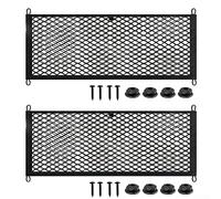 HpLive Lot de 2 filets de rangement en maille pour coffre de voiture - Double élastique - Filet de rangement pour voiture, caravane, camping-car, bateau - 25 x 60 cm, Voir image