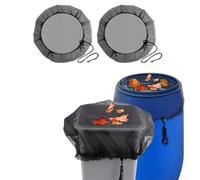 HpLive Lot de 2 filets pour citerne d'eau de pluie avec cordon - Couvercle de protection pour seau de pluie de petit diamètre (160 cm)