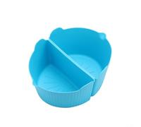 HpLive Lot de 2 inserts de mijoteuse en silicone avec cloison de séparation, insert antiadhésif pour cuisson lente, convient pour mijoteuse de 6 quart - Passe au lave-vaisselle (bleu)