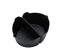 HpLive Lot de 2 inserts de mijoteuse en silicone avec cloison de séparation, insert antiadhésif pour cuisson lente, convient pour mijoteuse de 6 quart - Passe au lave-vaisselle (noir)