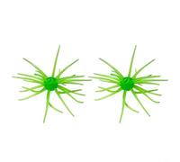 HpLive Lot de 2 leurres souples pour oursins - 6 cm - 1,7 G - En TPR - Avec tentacules flexibles, flottants et résistants aux morsures - Convient pour la pêche à la perche en eau douce et en eau salée