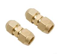 HpLive Lot de 2 raccords doubles pour tuyaux en cuivre, rallonge de tuyau en cuivre de climatisation, accessoires de climatisation pour tuyaux en cuivre (1/2" (12,7 mm)