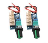 HpLive Lot de 2 régulateurs de vitesse de ventilateur 4 canaux Carte mère DC 12 V Commande pour boîtier PC avec bouton rotatif en aluminium (A)