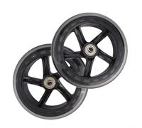 HpLive Lot de 2 Roues de Scooter silencieuses en polyuréthane pour Scooters, Patins à roulettes, Chariots de Courses (125mm*24mm Translucent)