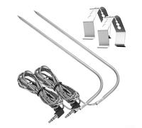 HpLive Lot de 2 Sondes de Cuisson Thermiques à Viande de Rechange avec Clip de Sonde, Outils de Barbecue pour Barbecue, Four, Mesure de la Température avec Capteur PT1000 pour Barbecues Porteurs
