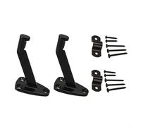 HpLive Lot de 2 supports de main courante réglables en alliage d'aluminium, montage mural stable pour balustrade, support de balustrade (noir)