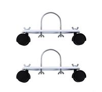 HpLive Lot de 2 supports de radiateur électrique, support de poulie mobile spécial pour radiateur électrique, poulie d'huile Ting Caster Base d'huile Ting Roulette de radiateur universelle, noir