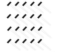 HpLive Lot de 20 étiquettes pour plantes en acier inoxydable/fer pour herbes, fleurs et légumes - Étiquettes de jardin réutilisables (noir)