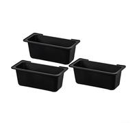 HpLive Lot de 3 bacs récupérateur de graisse pour barbecue - 19 x 7 x 7 cm - Noir