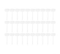 HpLive Lot de 30 étiquettes de jardin en plastique - 36 x 15 cm - Multicolore - Étiquettes inscriptibles pour bricolage, jardin, mariage et fête - Blanc, jaune, bleu, rouge (blanc)