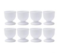 HpLive Lot de 4/8 coquetiers en plastique, élégants porte-œufs pour œufs durs ou mous, gobelets de service robustes (8 pièces)