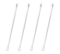 HpLive Lot de 4 barres de store en acrylique, tige de store, levier de commande de volet roulant, résistant aux rayures et léger, installation facile sans outils, 30,5 cm de long, transparent