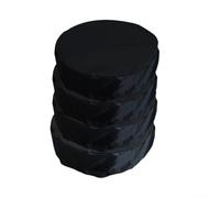 HpLive Lot de 4 housses de roue de secours 210D Oxford étanche à la poussière avec cordon de serrage, convient pour véhicules tout-terrain, camping-car et remorque (65 x 37 cm, noir)