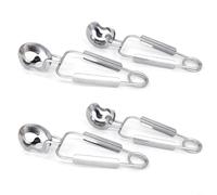 HpLive Lot de 4 pinces à escargots en acier inoxydable - Design ergonomique - Pinces de service Escargot pour une prise en main sûre lors du service