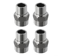 HpLive Lot de 4 raccords filetés en acier inoxydable G1 x G3/4" - Double filetage droit - Réducteur pour conduite d'eau